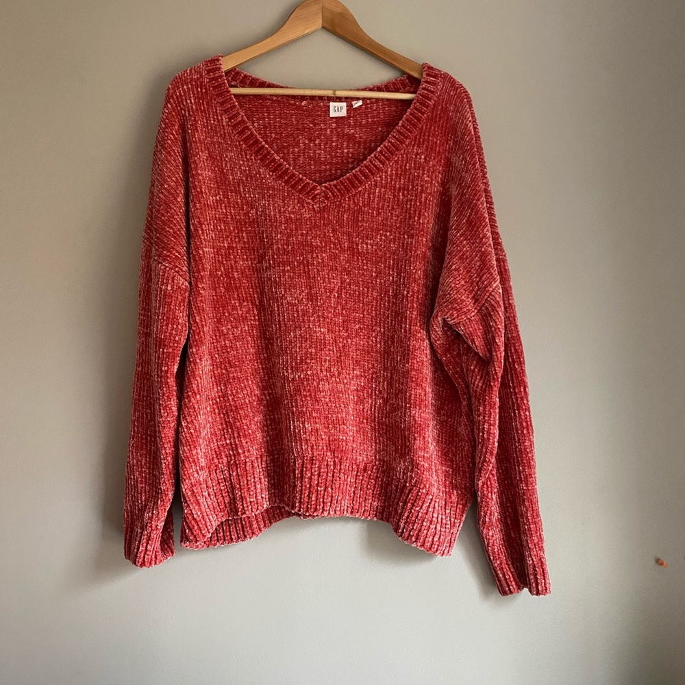 Pink velvet sweater